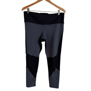 Under Armour ColdGear Compression Leggings Womens XL Black Grey Colorblock Tight